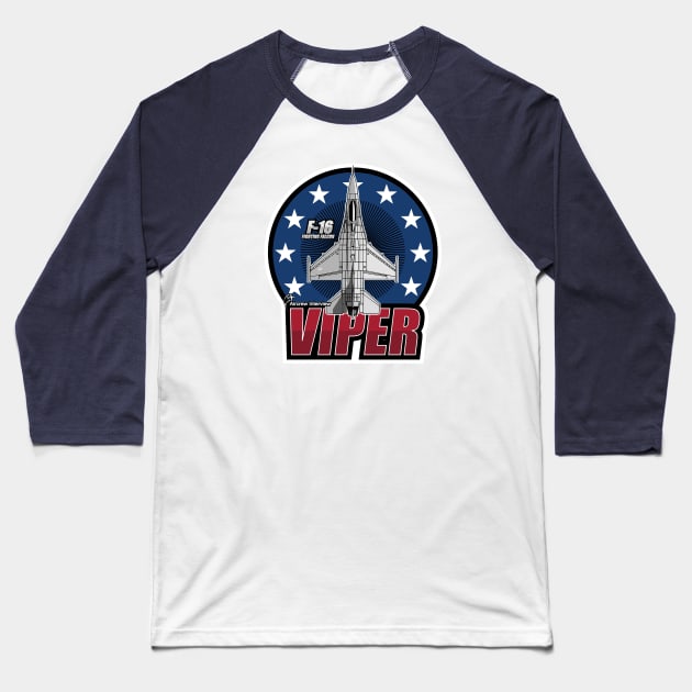 F-16 Viper Baseball T-Shirt by Aircrew Interview